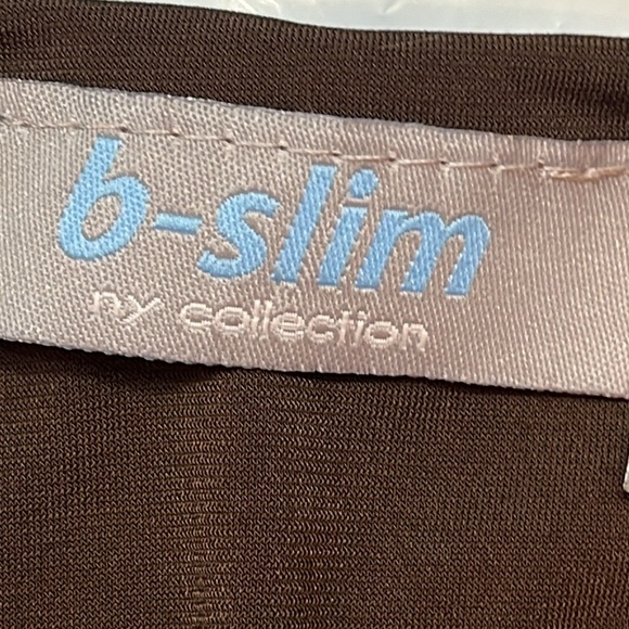 XL BROWN WRAP top DRESS FLATTERING stretchy knit wide neck midi 3/4 Slv slinky - Picture 11 of 14